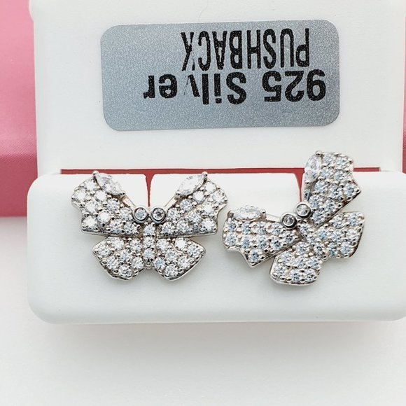 925 Sterling Silver Cubic Zirconia Earrings, U19254531 - Picture 5 of 11